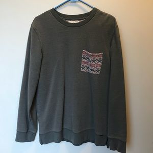 On the byas long sleeve sweater with pocket